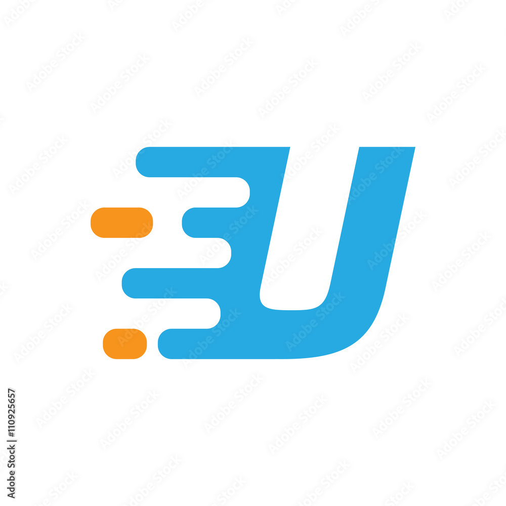 Simple Modern initial move logo u Simple Modern initial move logo u