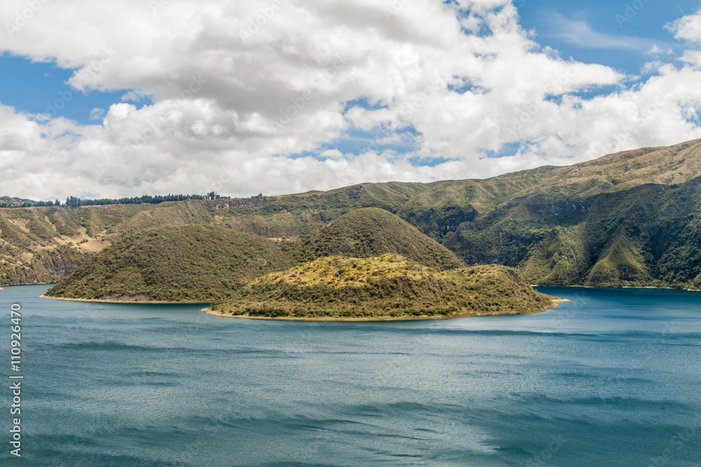 Crater lake Laguna Cuicocha, Ecuador