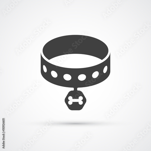 Dog collar flat trendy icon. Vector