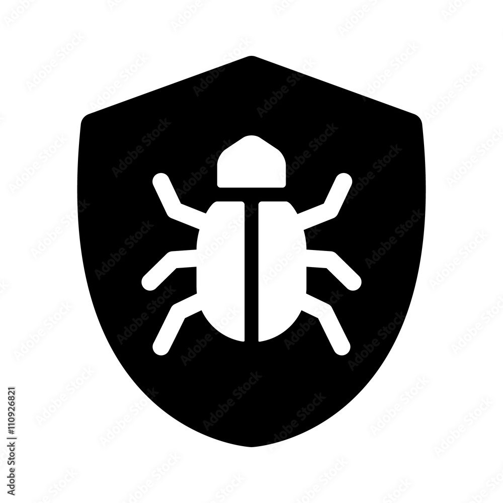 Antivirus protection / virus shield flat icon for apps and websites Antivirus protection / virus shield flat icon for apps and websites