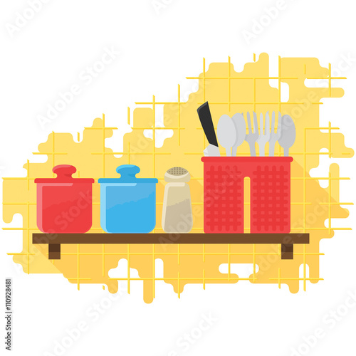 Vector Illustration Herbs and Cutlery