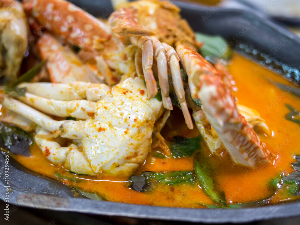 curry crab with coconut milk