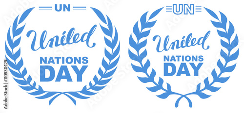 International Day of UN Peacekeepers. Lettering text united nations day