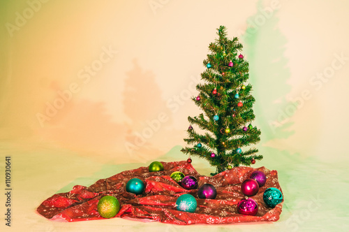 Christmas tree and decorations photo