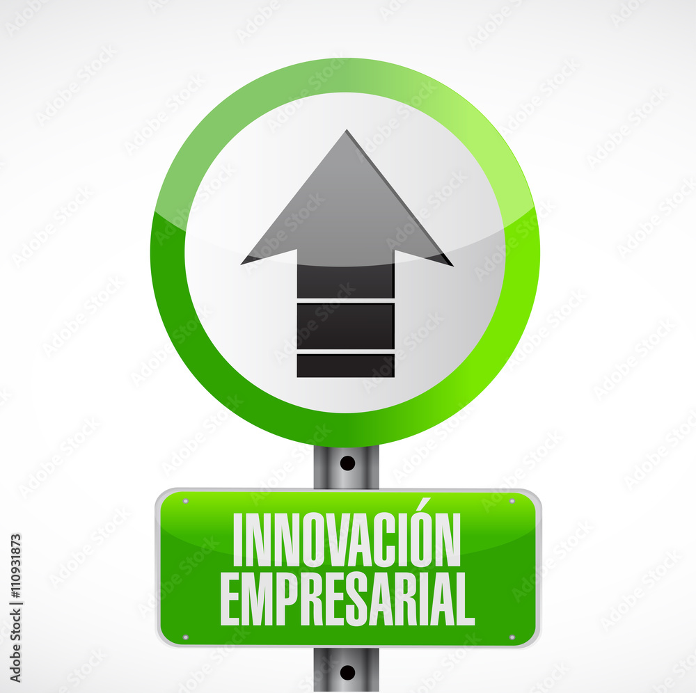 business innovation road sign in Spanish