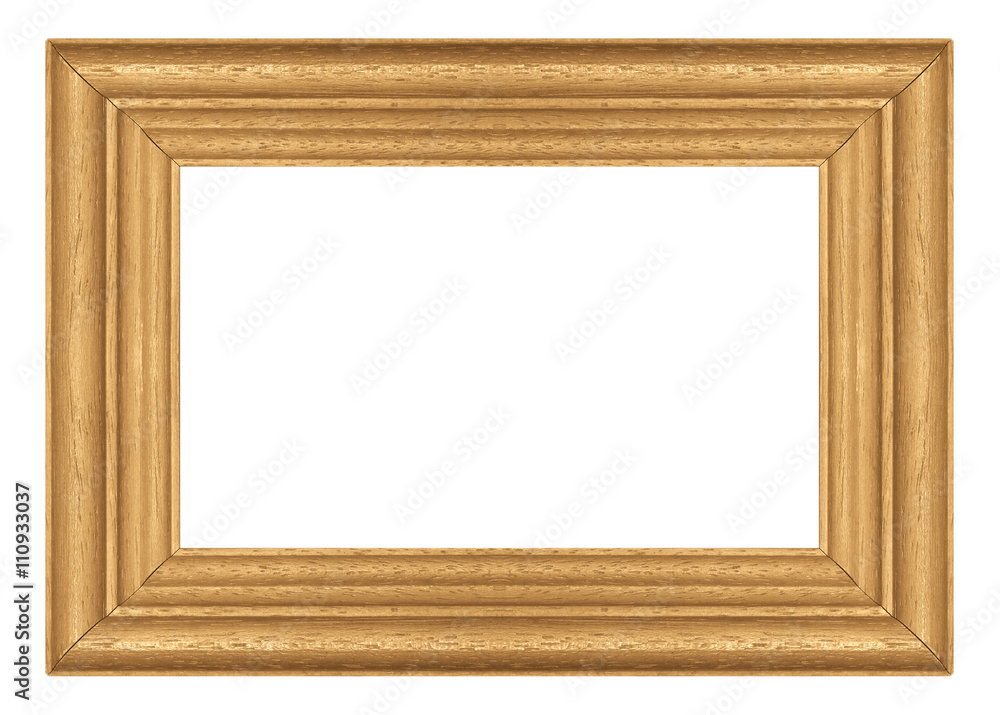 Wooden picture frame isolated on white background Wooden picture frame isolated on white background
