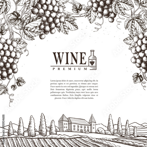 exquisite winery poster design