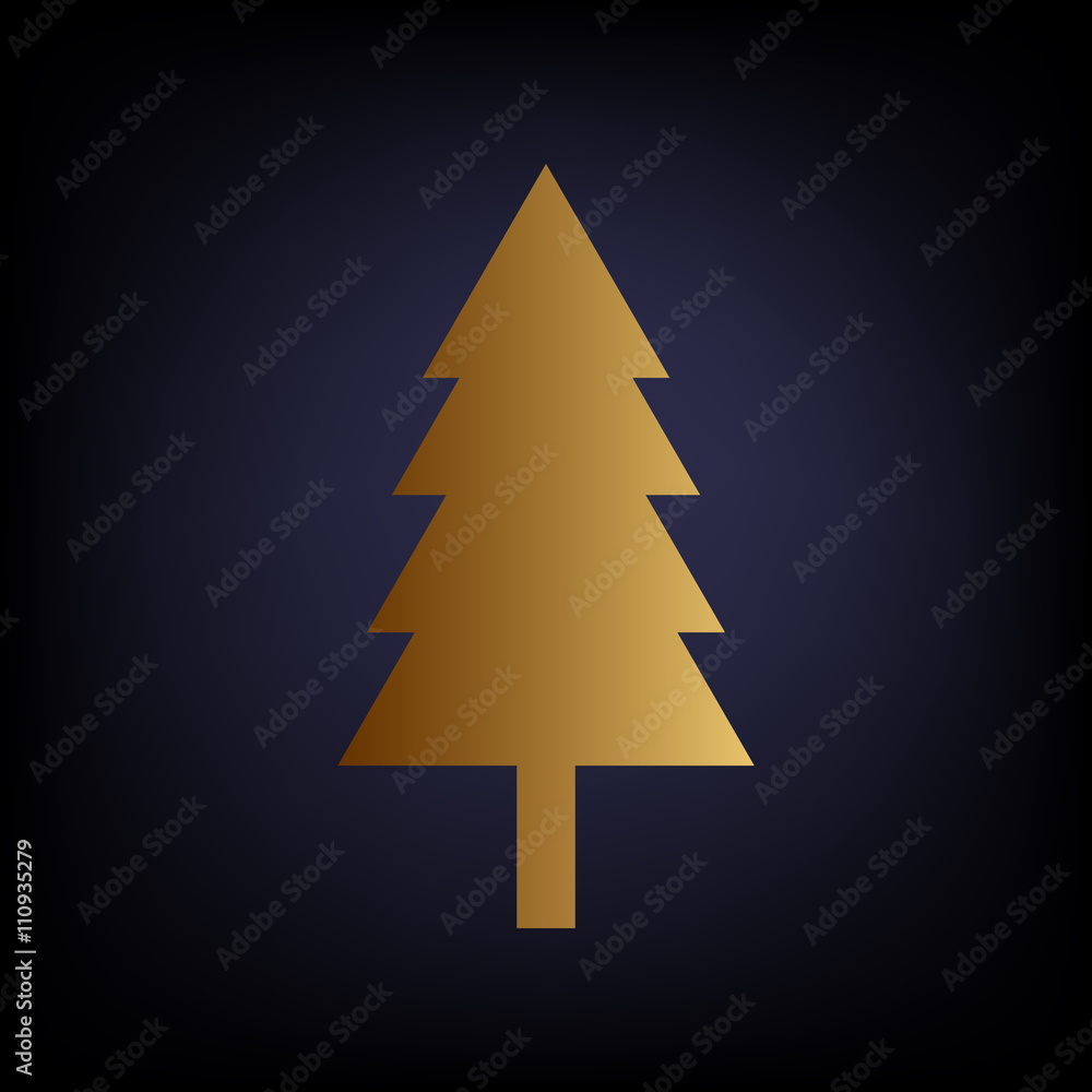 Fototapeta premium New year tree sign