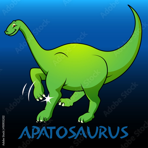 Apatosaurus cute character dinosaurs