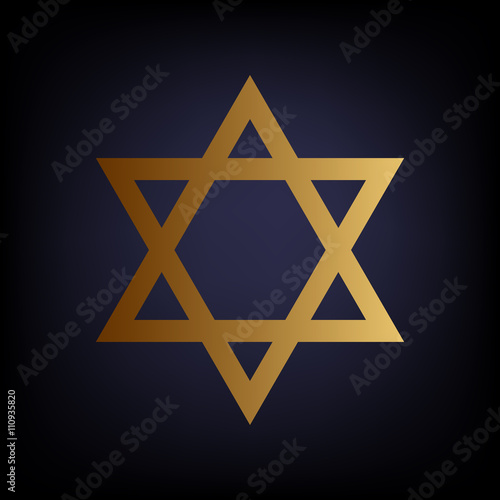 Star sign. Golden style icon