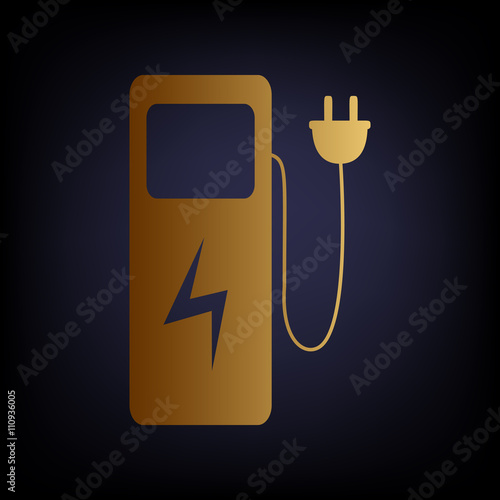 Electric car charging station sign