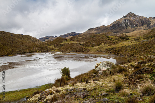 Toreadora lake in National Park Cajas, Ecuador