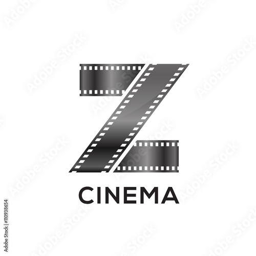 Abstract letter Z logo for negative videotape film production