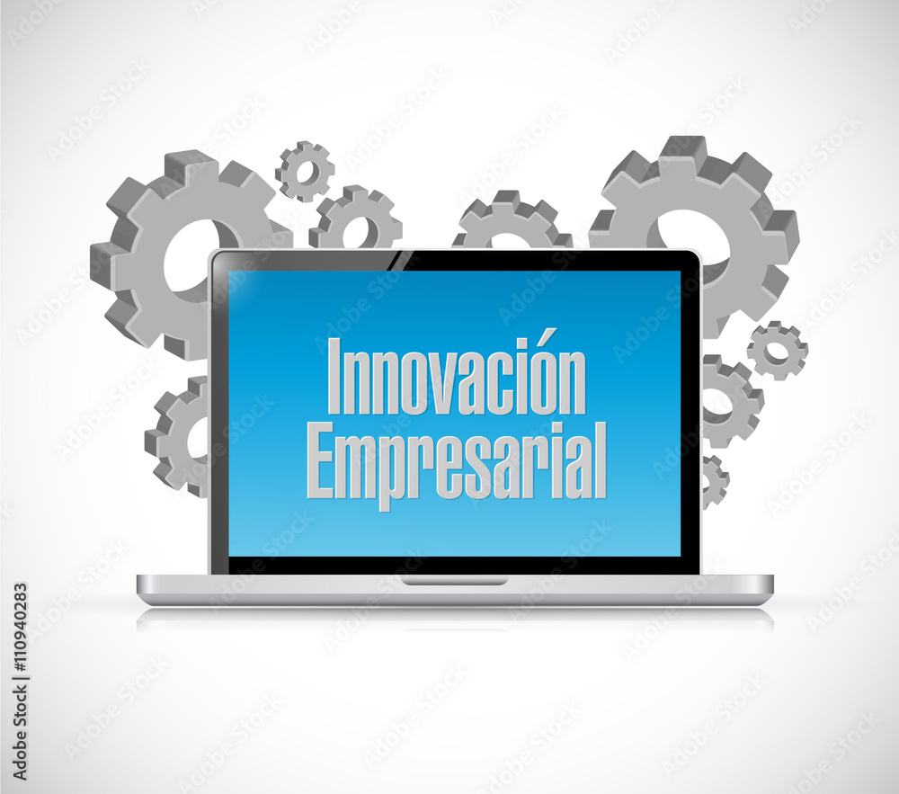 business innovation computer sign in Spanish
