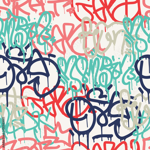 Graffiti background seamless pattern