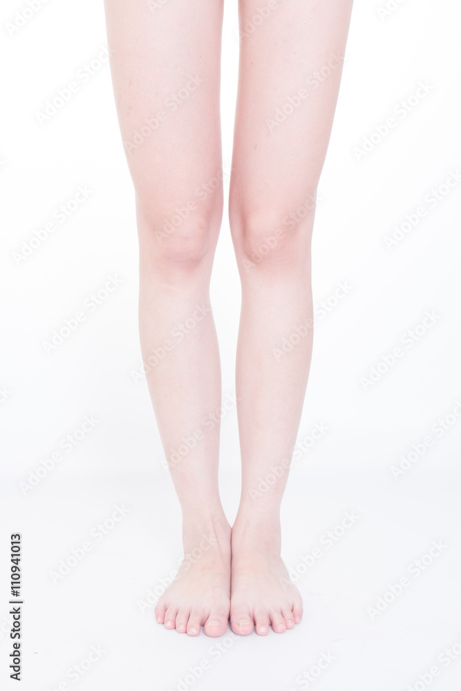 Perfect female legs, isolated on white background Perfect female legs, isolated on white background