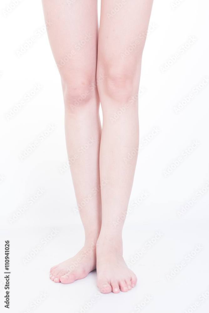 Perfect female legs, isolated on white background Perfect female legs, isolated on white background