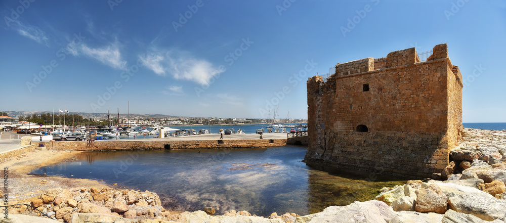 View of the Paphos Castle and Harbor,  Paphos, Cyprus