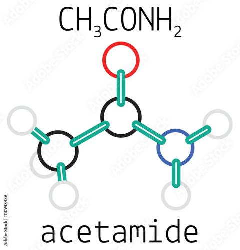 C2H5NO acetamide molecule