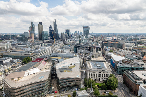 London cityscape aerial view