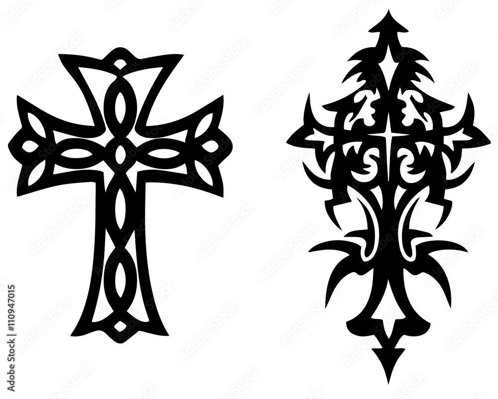 crosses crucifix. religious design elements crosses crucifix. religious design elements