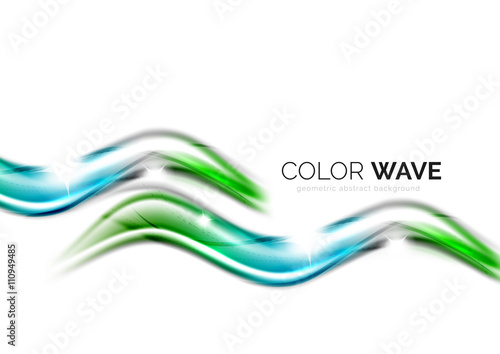 Abstract color wave design element