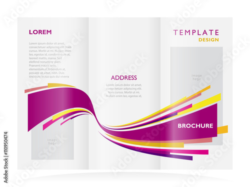 brochure design template abstract stripes
