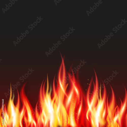 Fire flame frame border