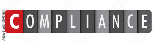 "COMPLIANCE" vector letter icon