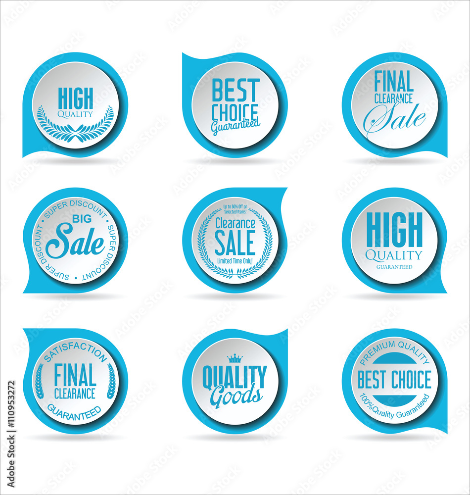 Modern sale stickers collection Modern sale stickers collection