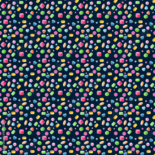 Handdraw sweet watercolor buttons seamless pattern for paper and fabric design