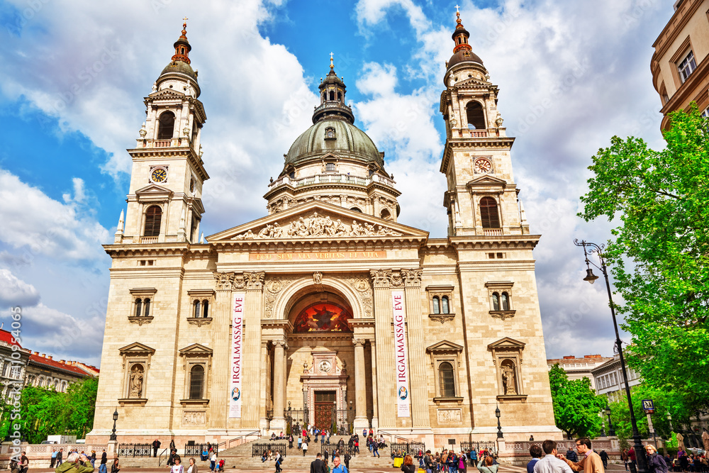 BUDAPEST,HUNGARY-MAY 02,2016: St.Stephen Basilica in Budapest at