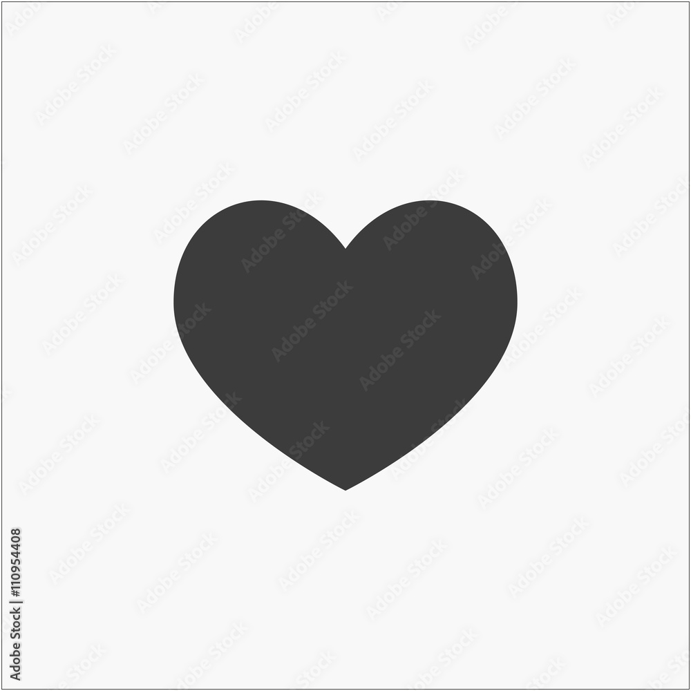 Heart Icon, vector illustration. 