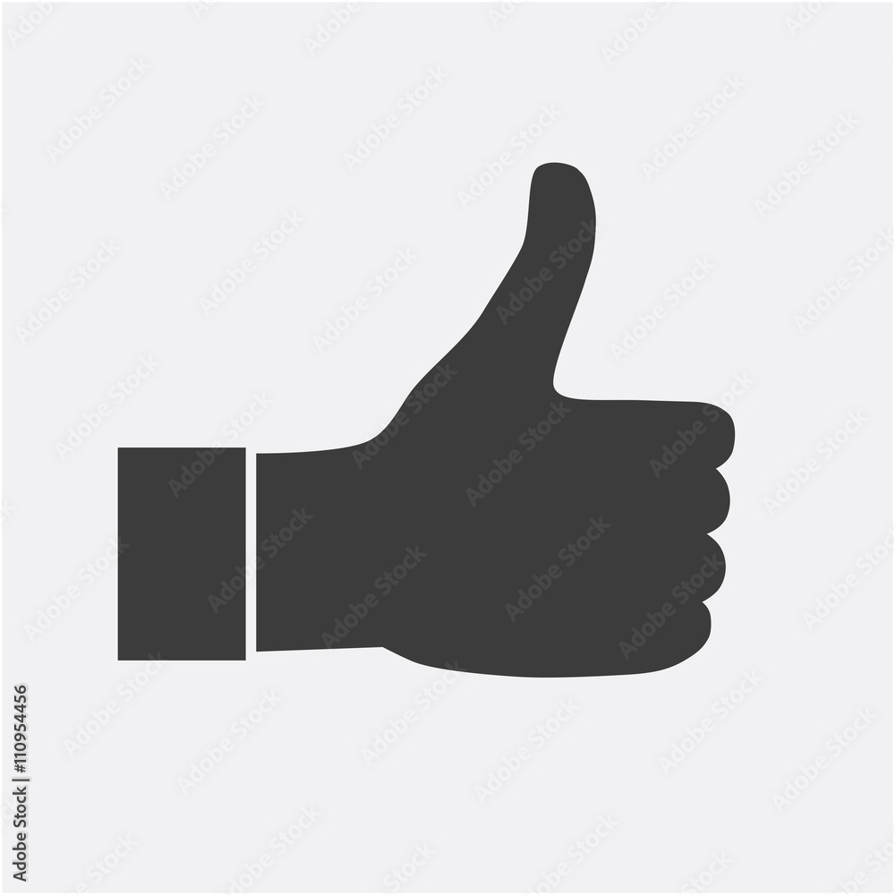 Thumbs up icon. Vector like icon. Thumbs up icon. Vector like icon.