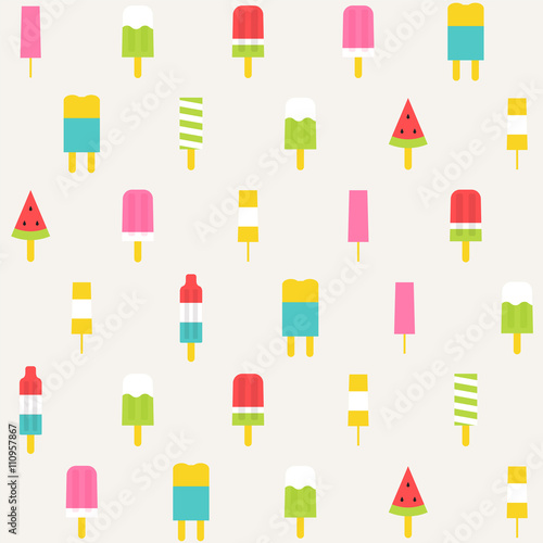 colorful popsicle seamless pattern background