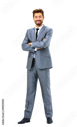 Portrait of a business man isolated on white background