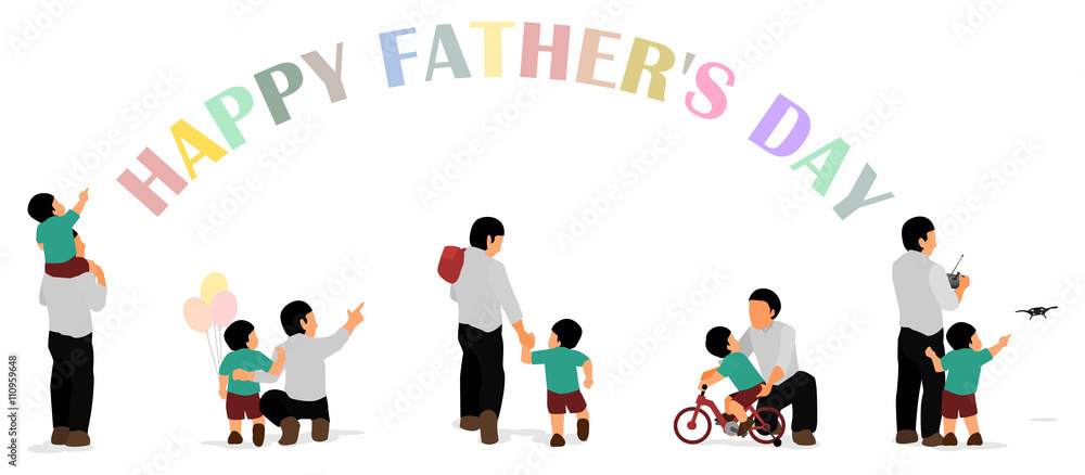 Fototapeta premium Happy Father's day Banner 