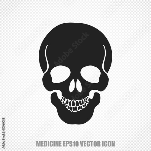 Medicine vector Scull icon. Modern flat design.