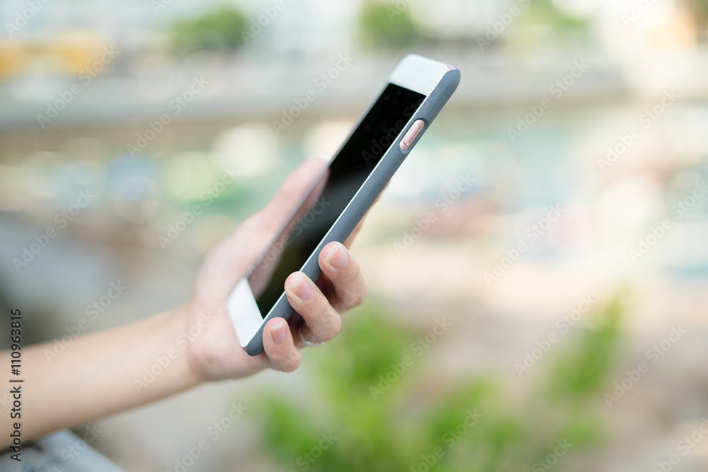 Woman using mobile phone