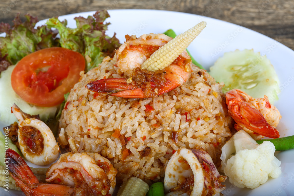 Fried rice with seafood Fried rice with seafood