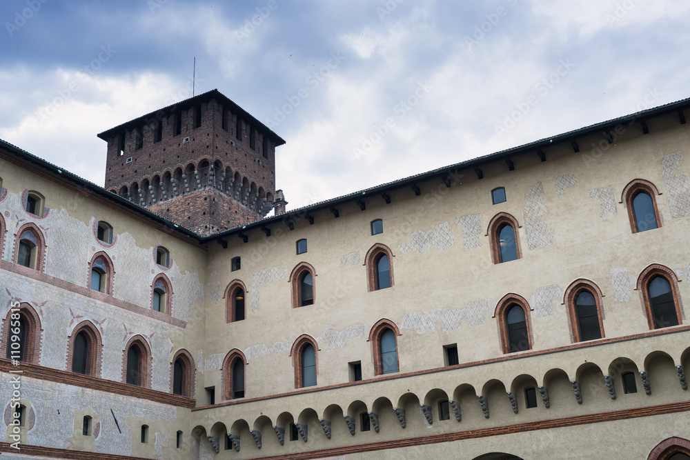 Milan: Castello Sforzesco, court