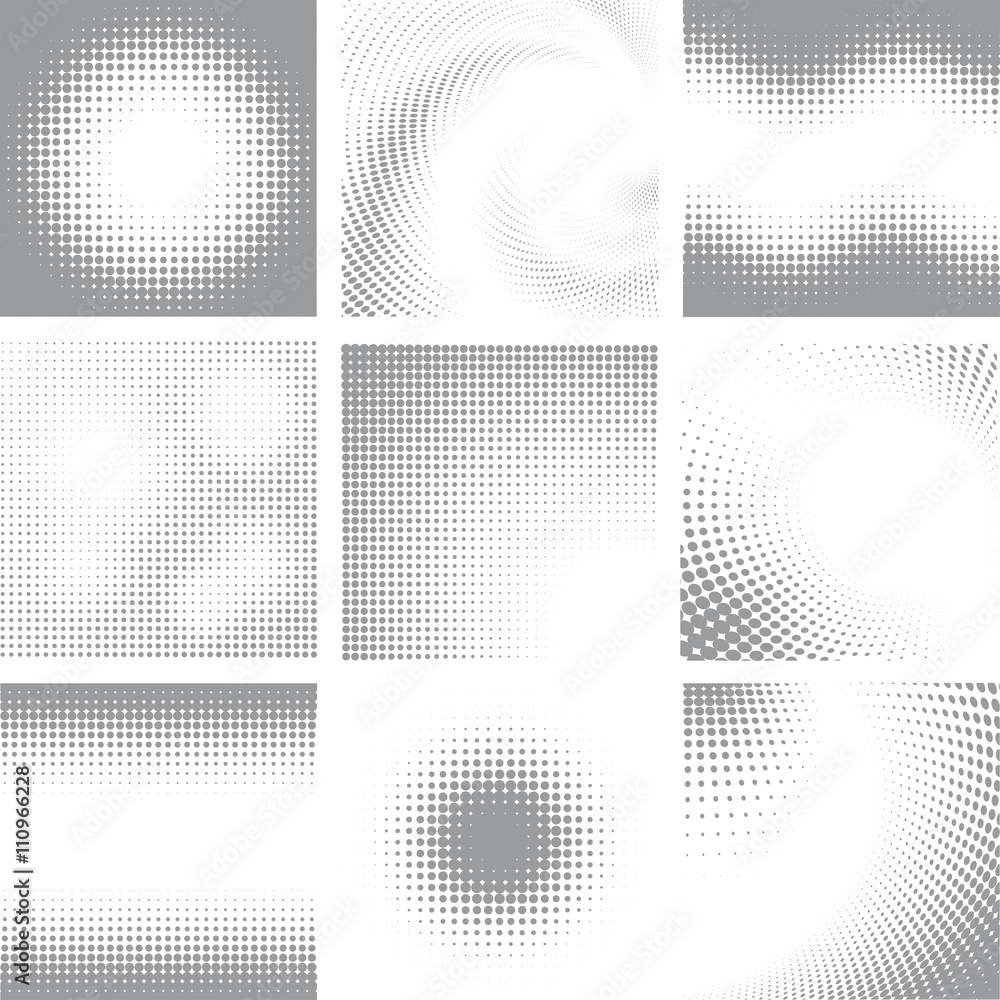 Halftone shapes Collection
