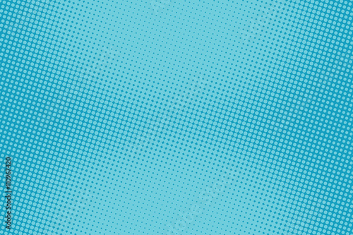Fotografie, Obraz retro comic blue background raster gradient halftone