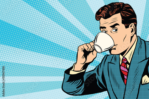 businessman and Cup of coffee