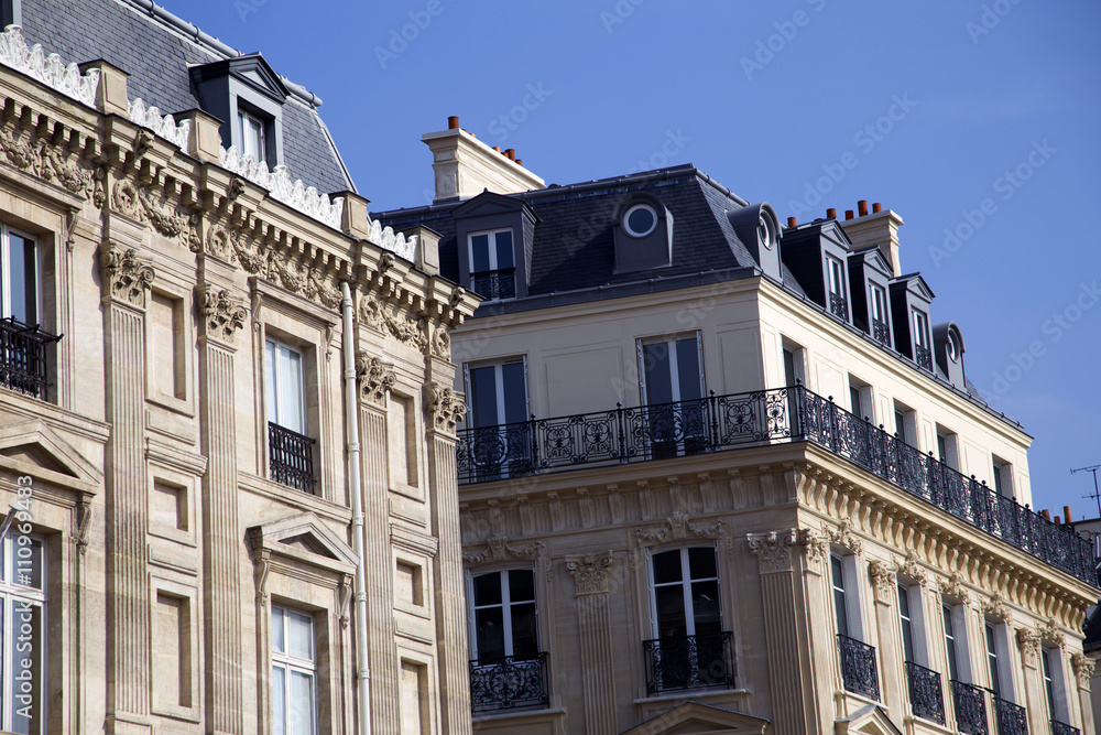 Authentic Paris building, France