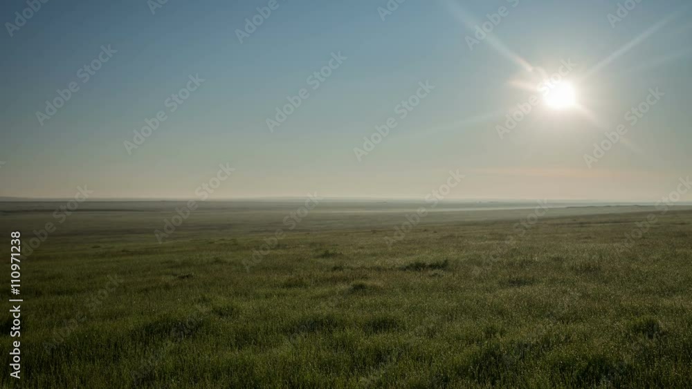 Russia, timelapse. The movement of clouds over the fields of winter wheat in early spring in the vast steppes of the Don. Russia, timelapse. The movement of clouds over the fields of winter wheat in early spring in the vast steppes of the Don.