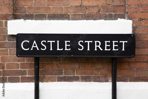 Castle Street Sign, Warwick, England