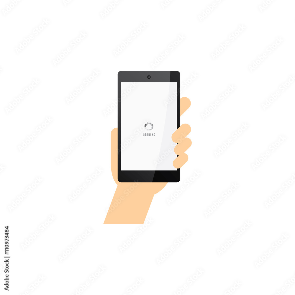 hand holding phone commercial template