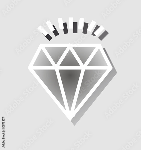 Obraz na plátně diamond icon with shadow