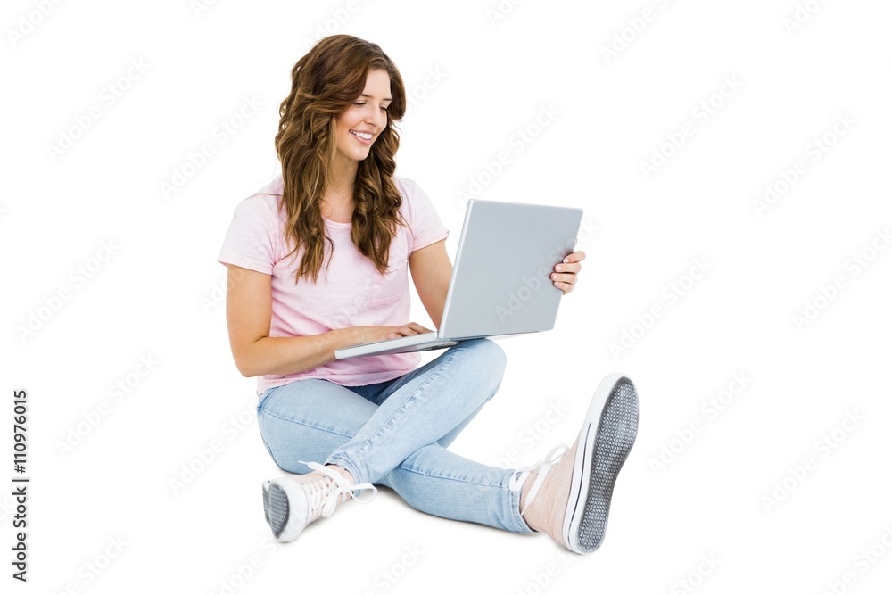 Young woman using laptop